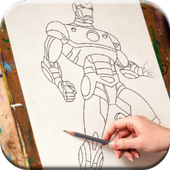 How to Draw Ironman icon