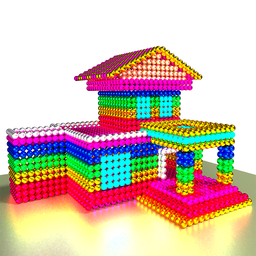 Houses Magnet World 3D - Build by Magnetic Balls icon