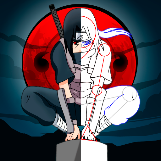 Anime print: how to draw anime icon