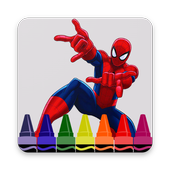 How to draw Spiderman characters icon