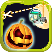 Cut Halloween roper Pumpkin icon