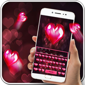 Crystal Pink Heart Keyboard icon