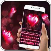 Crystal Pink Heart Keyboard on 9Apps