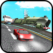 Train vs Super Car Racing Challenge icon