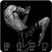 Muay Thai  Boxing Fighting Black Theme Keyboard icon