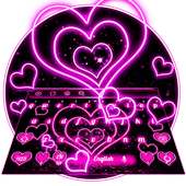 Pink Neon Love Keyboard on 9Apps