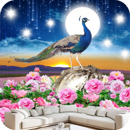 Peacock Wallpaper HD أيقونة