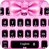 Pink Bow Lace Keyboard icon