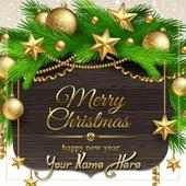 Name On New Year & Merry Christmas Greeting Cards on 9Apps