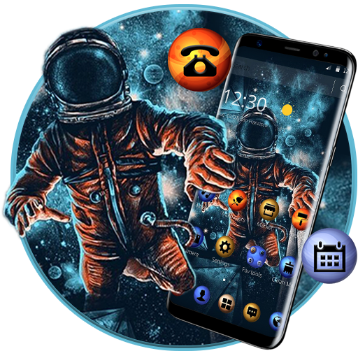 Space Universe Wandering Astronaut Theme أيقونة