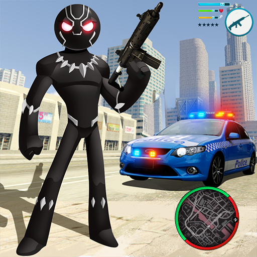 Panther Stickman Rope Hero Counter Mafia Battle icon