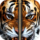 Zipper Lock Screen Tiger icon