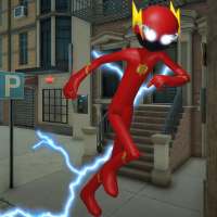 Fast Man Stickman Superhero Crime City