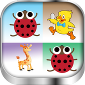Animals memory game for kids icon