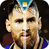 Lionel Messi Zipper Lock Screen icon