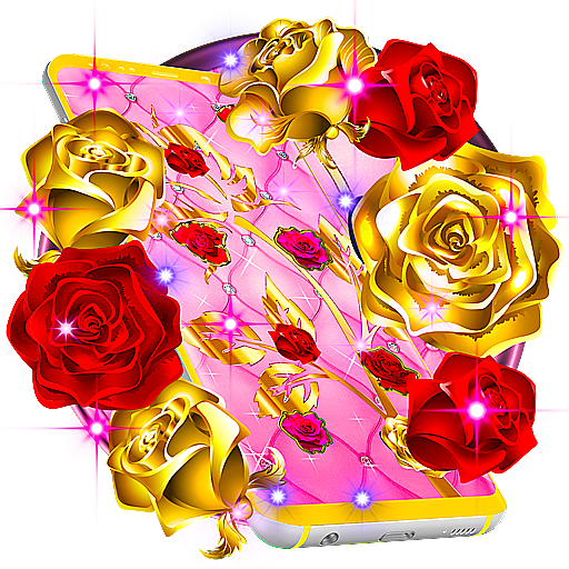 Golden and Red Roses Live Wallpaper icon