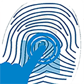 biometric fingerprint lock icon