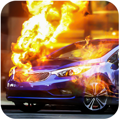 Car accident prank icon