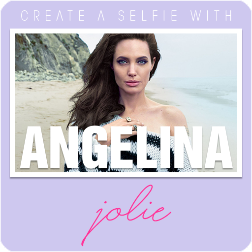Create a selfie with Angelina Jolie icon