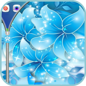 Flower zipper screen lock icon