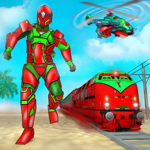 Light Train Transform Robot Attack Shooting Games icon
