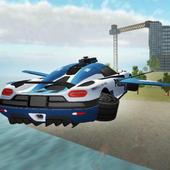 Flying Police Super Car 3D icon