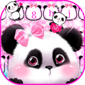 Pink Cute Panda Keyboard icon
