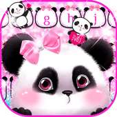 Pink Cute Panda Keyboard