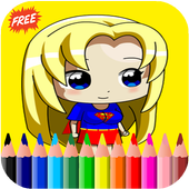 How to Draw Super girl &amp;man icon