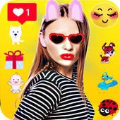 Snap Cat Face Photo Sticker 2017 icon