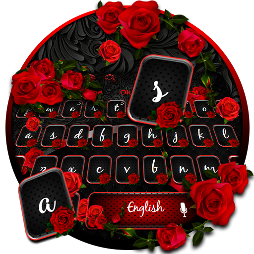 Red Black Rose Keyboard иконка