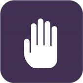 QR code social hand icon