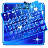 Blue Crystal Butterfly Keyboard Theme on 9Apps