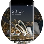 Landscape theme wallpaper australia evening opera icon