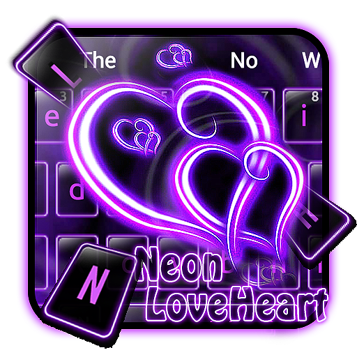 Neon Love Heart Keyboard icon