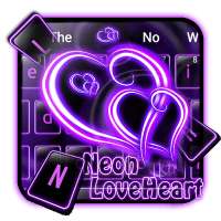 Neon Love Heart Keyboard