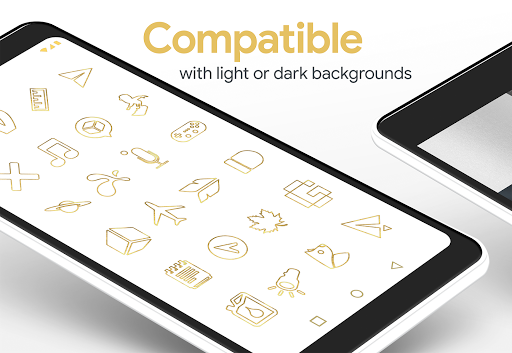 Lines Gold Pro - Icon Pack screenshot 3