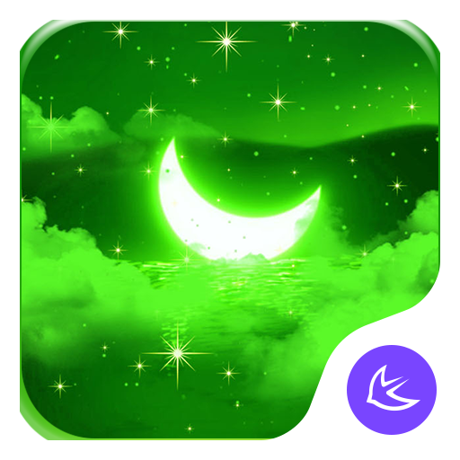 Green Moon-APUS Launcher free theme icon