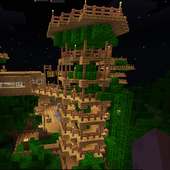 Treetops and Temples. Map for MCPE