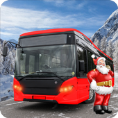 Santa Snow Bus Drive Pick and Drop Passenger 2018 icon