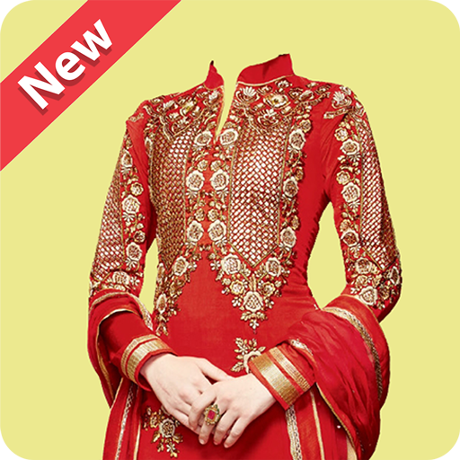 Woman salwar kameez- multicolor salwar suit editor icon