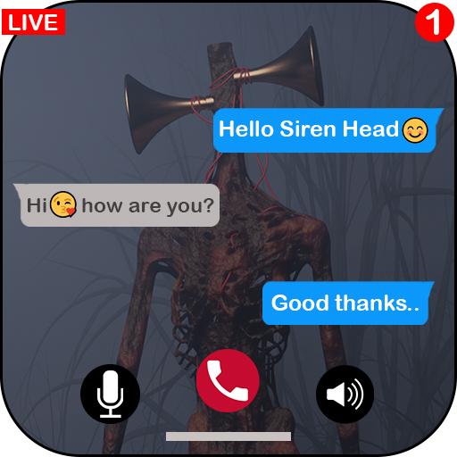fake video live chat with siren head icon
