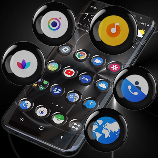 Theme Launcher - Spheres Black icon
