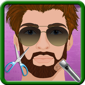 Beard salon girls games icon