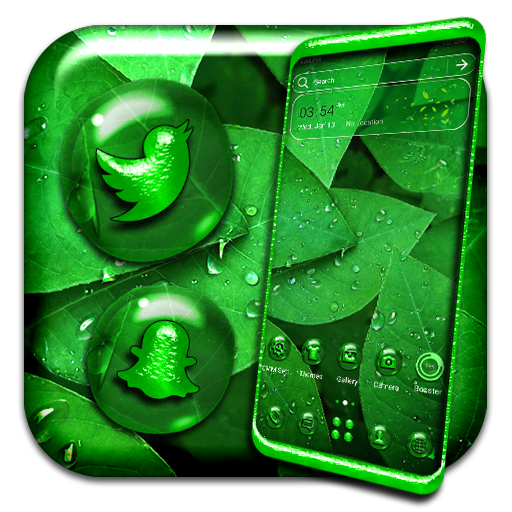 Green Leaf Water Drop Theme icon