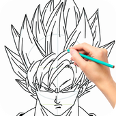 Learn how to draw Goku for Dragonball icon