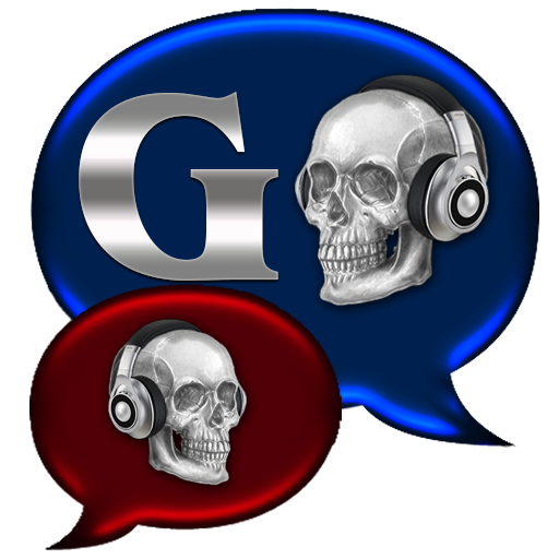 Skull on Fire Go SMS theme icon