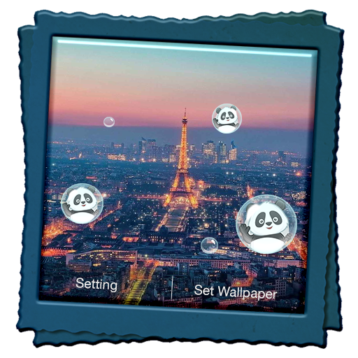 Paris Night Live Wallpaper أيقونة