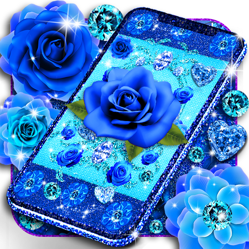 Blue diamonds live wallpapers icon