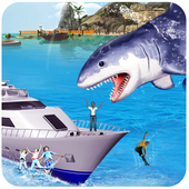 Blue whale : Angry Shark Sim 2018 icon